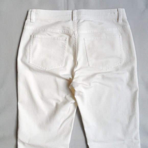 NWT$298 Lafayette 148 New York YARN-DYED DENIM WOOSTER JEAN in White 0 XS - Picture 15 of 15